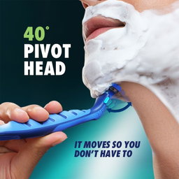 Gillette Guard 3 in1 Shaving Razor Blade for men - 2 Cartridges + 1 Razor | Smooth Shave | Aqua gel Lubrastrip | 3 Platinum Coated Blades | Rubber Handle Grip | Flexi Head | good for Sensitive Skin