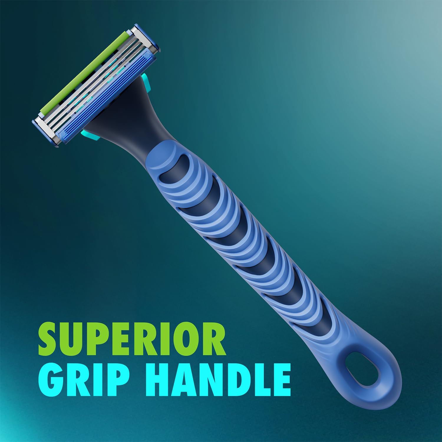 Gillette Guard 3 in1 Shaving Razor Blade for men - 2 Cartridges + 1 Razor | Smooth Shave | Aqua gel Lubrastrip | 3 Platinum Coated Blades | Rubber Handle Grip | Flexi Head | good for Sensitive Skin_3