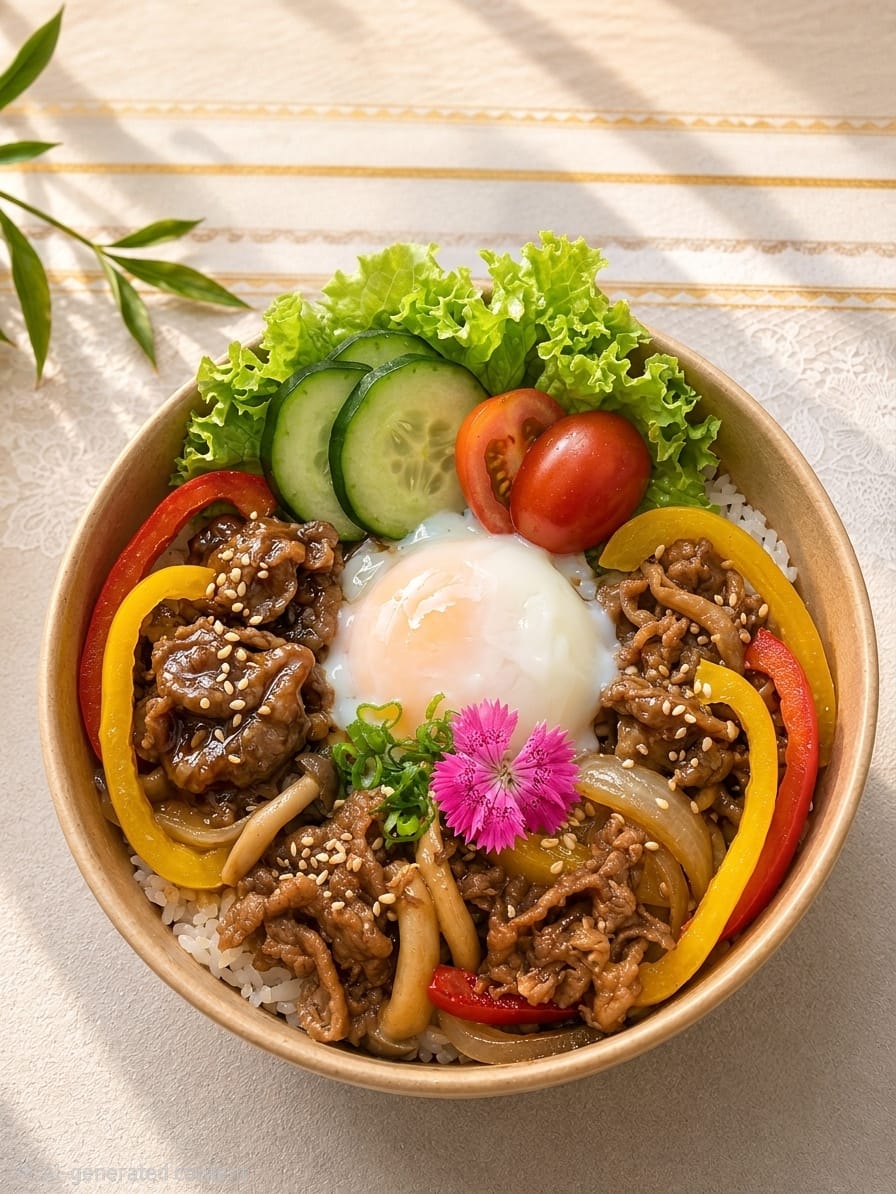 Beef Sukiyaki Rice Bowl
