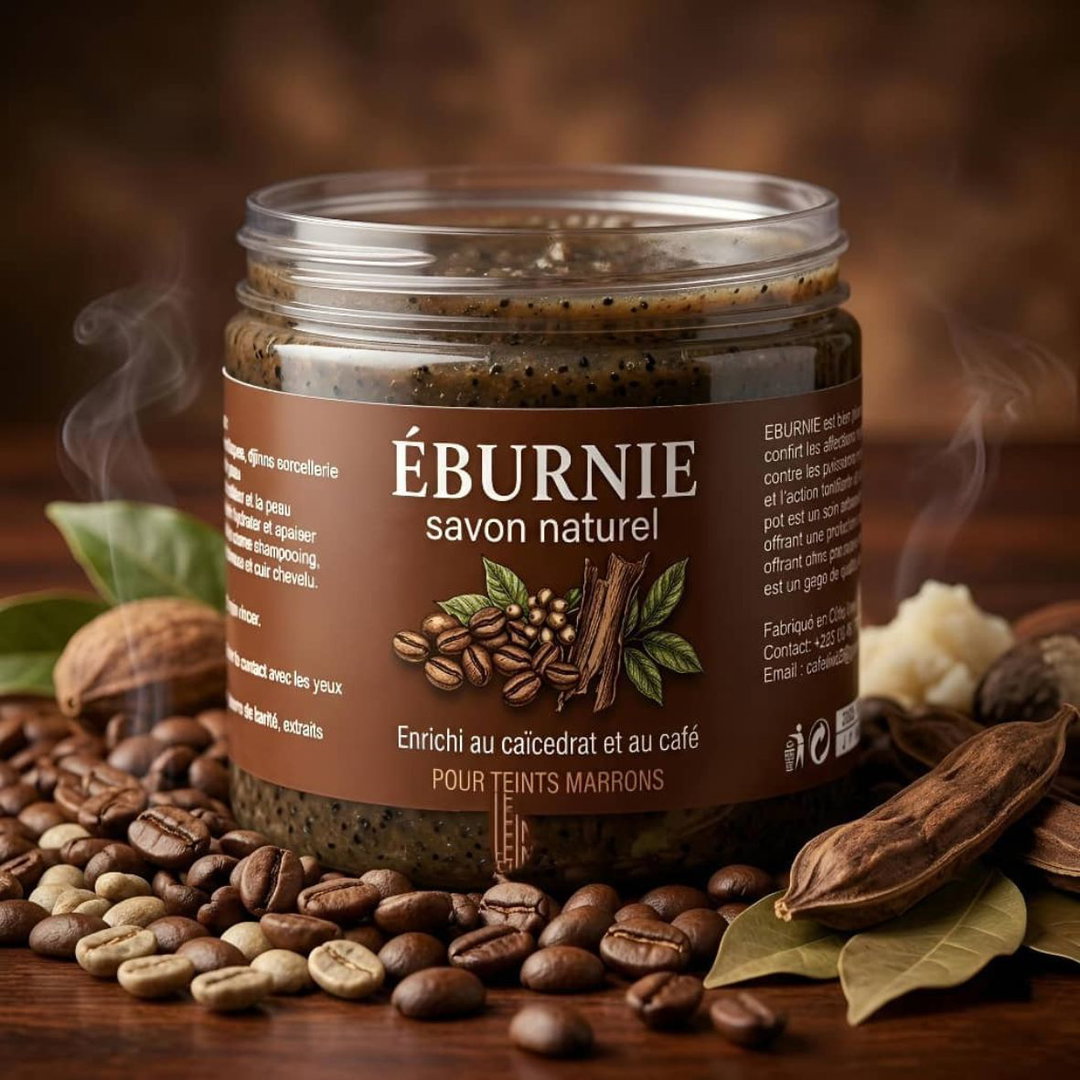 ÉBURNIE Caïcedrat & Café — L'Éclat du Teint Marron & Protection Spirituelle
