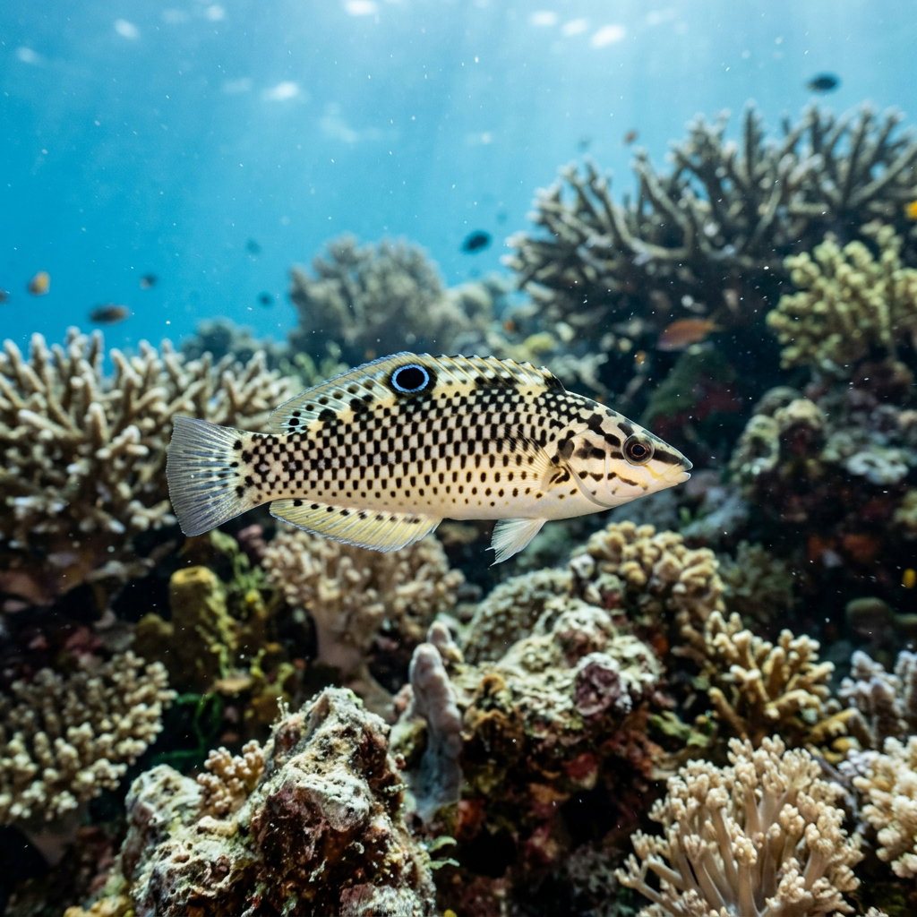 WRASSE CHECKERBOARD (HALICHOERES HORTULANUS)