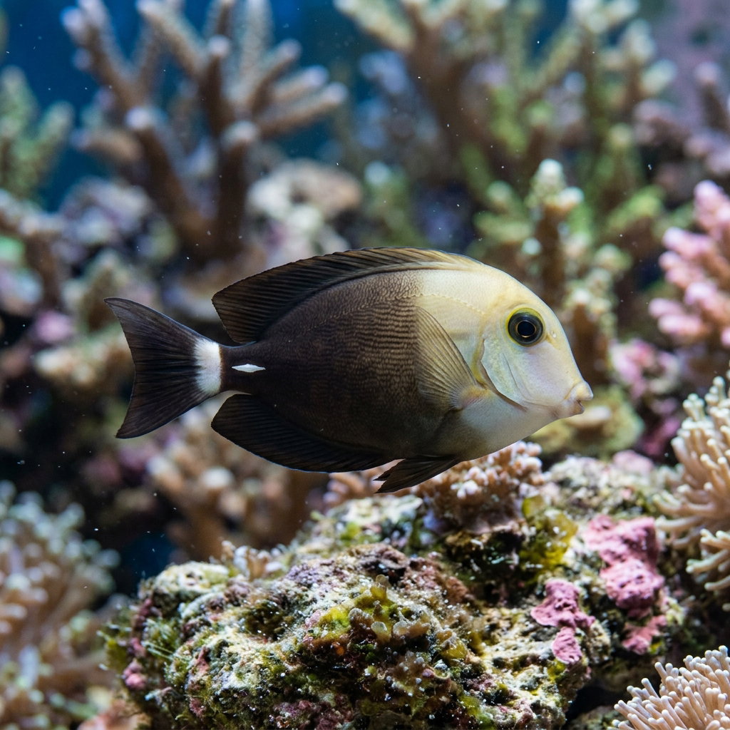 TANG MIMIC HALF BLACK (ACANTHURUS CHRONIXIS)
