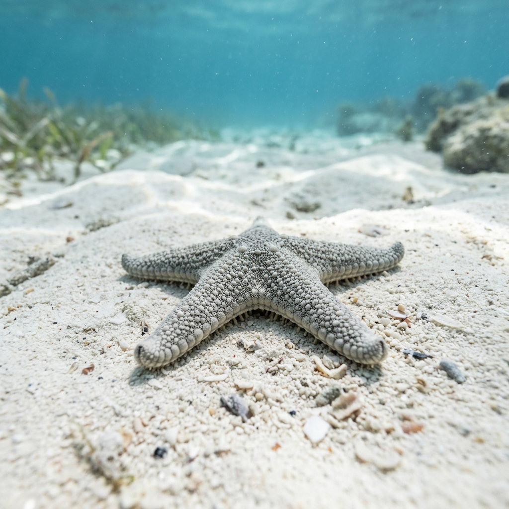 STARFISH WHITE SAND (ARCHASTER TYPICUS)