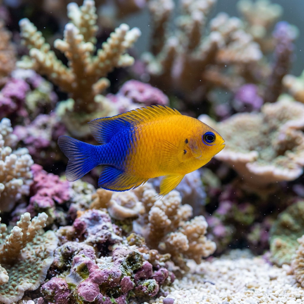 DAMSEL GOLD BELLY (POMACENTRUS AURIVENTRIS)