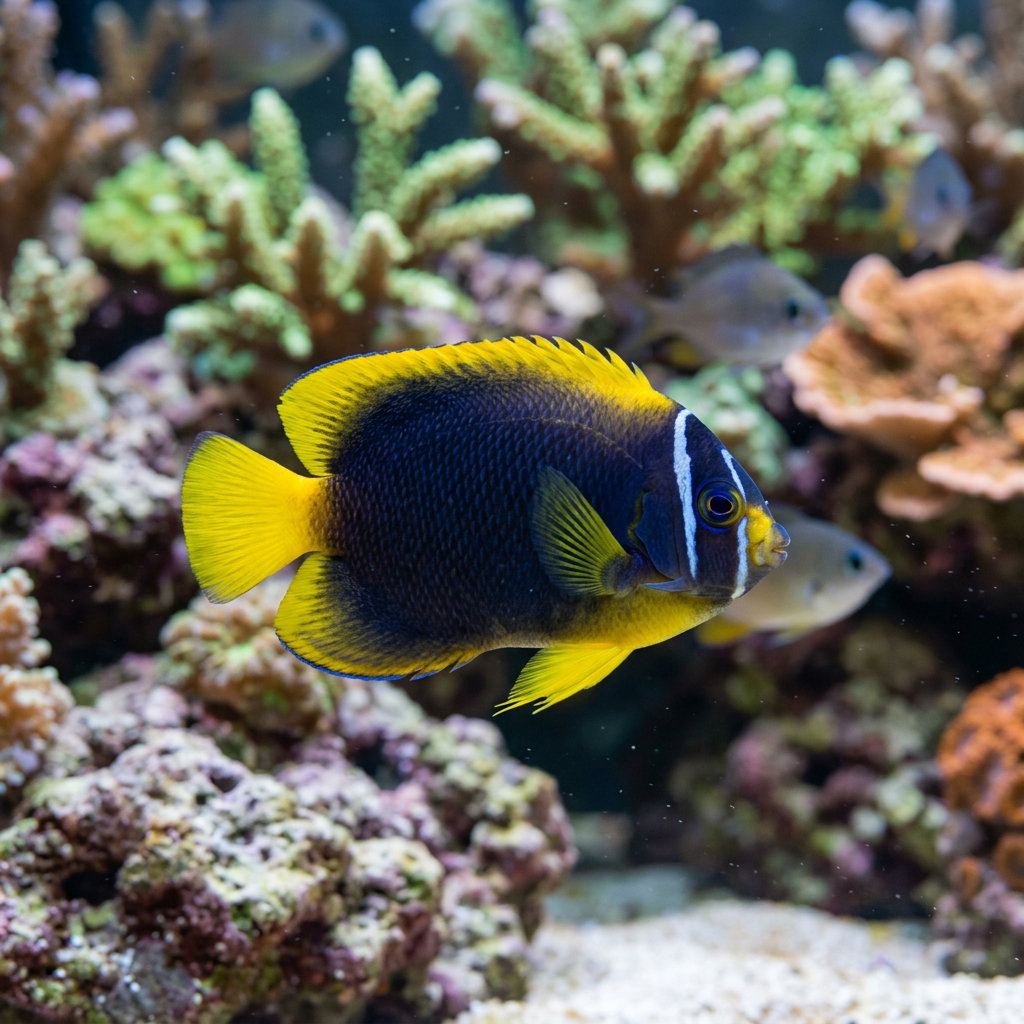 ANGELFISH YELLOW FIN (CENTROPYGE  FLAVIPECTORALIS)