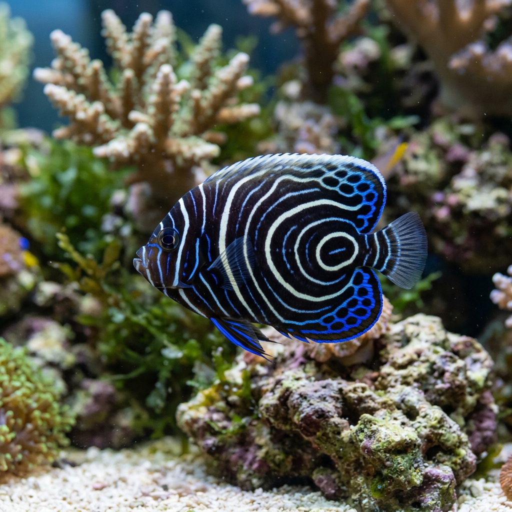 ANGELFISH KORAN (POMACANTHUS SEMICIRCULATUS)