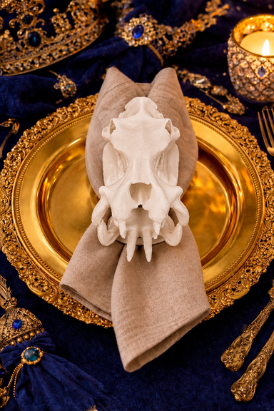 Hippo Skull Napkin Ring