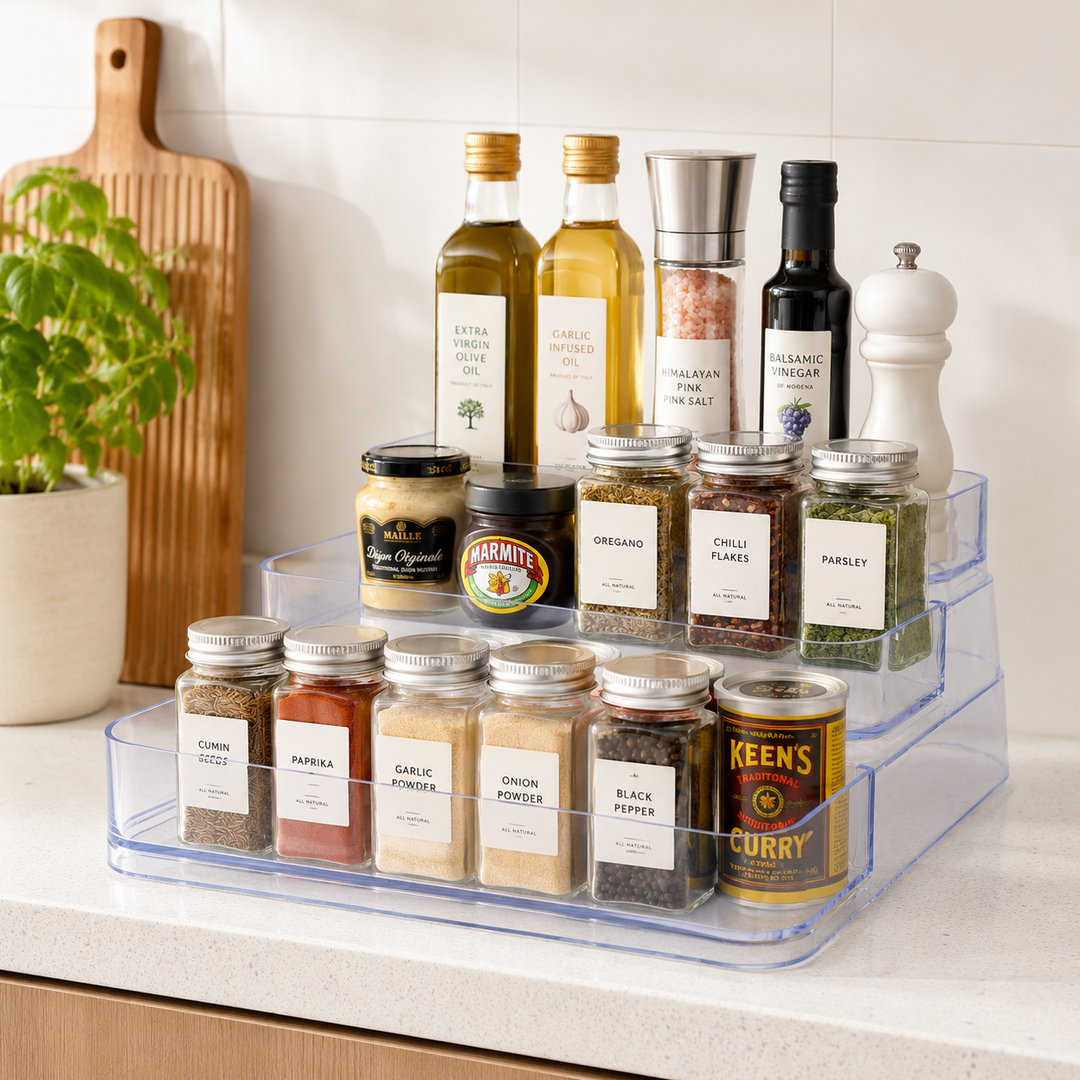3 Tier Fridge & Pantry Organiser – Tiered Storage Shelf