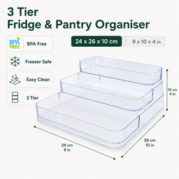 3 Tier Fridge & Pantry Organiser – Tiered Storage Shelf