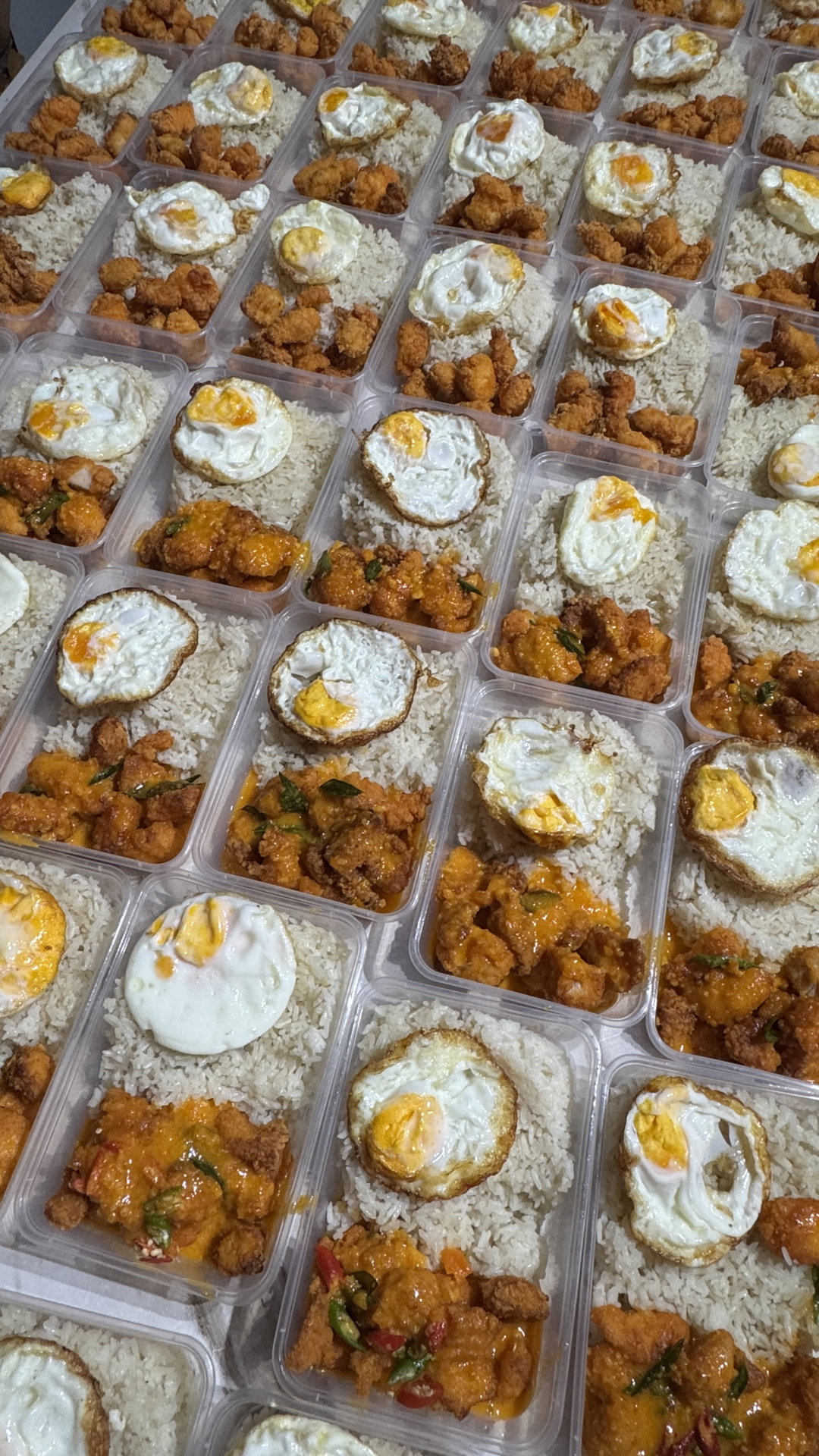 Salted Egg Chicken Rice Bento 