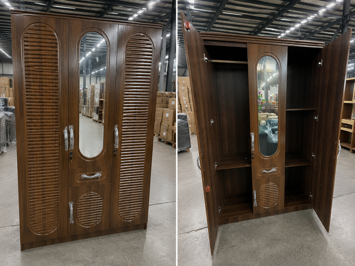 Classic 3 in 1 China Made Wardrobe _0