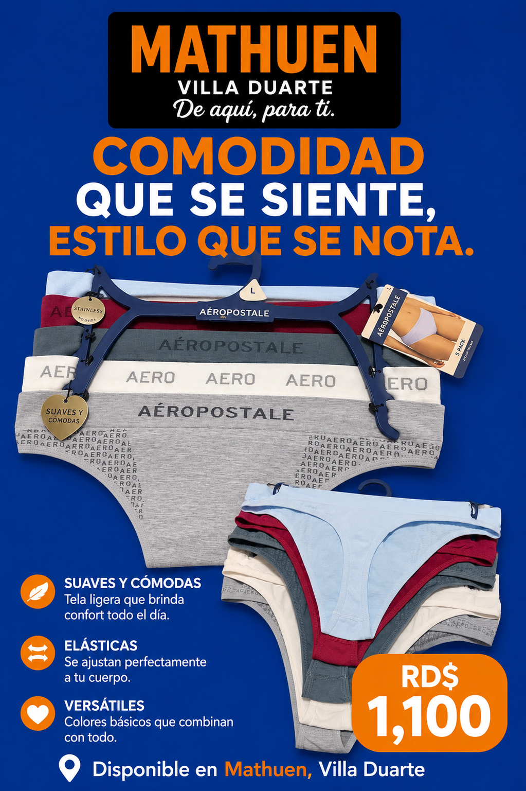 Panties Aeropostale 5pck (L) _0