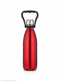 Vacuum bottle with handle