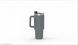 Tumbler 1.2 L with straw