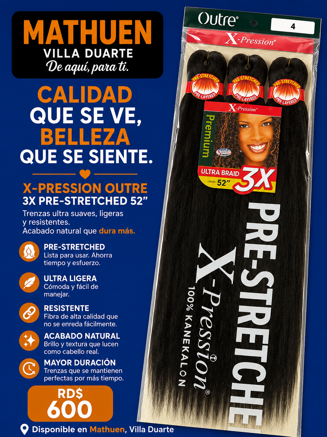 Cabello Para Trenzar / 4 / 52”_0