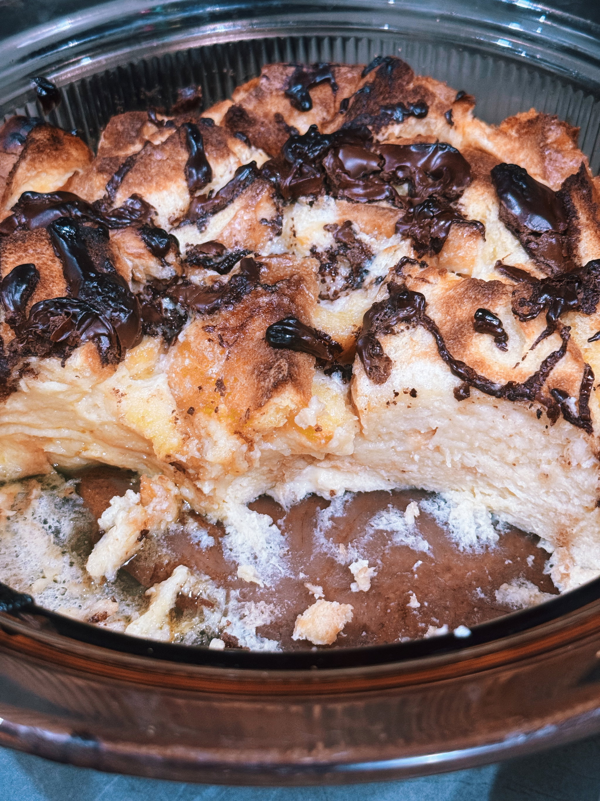 Nutella Bread Pudding w/ Vanilla Sauce_2