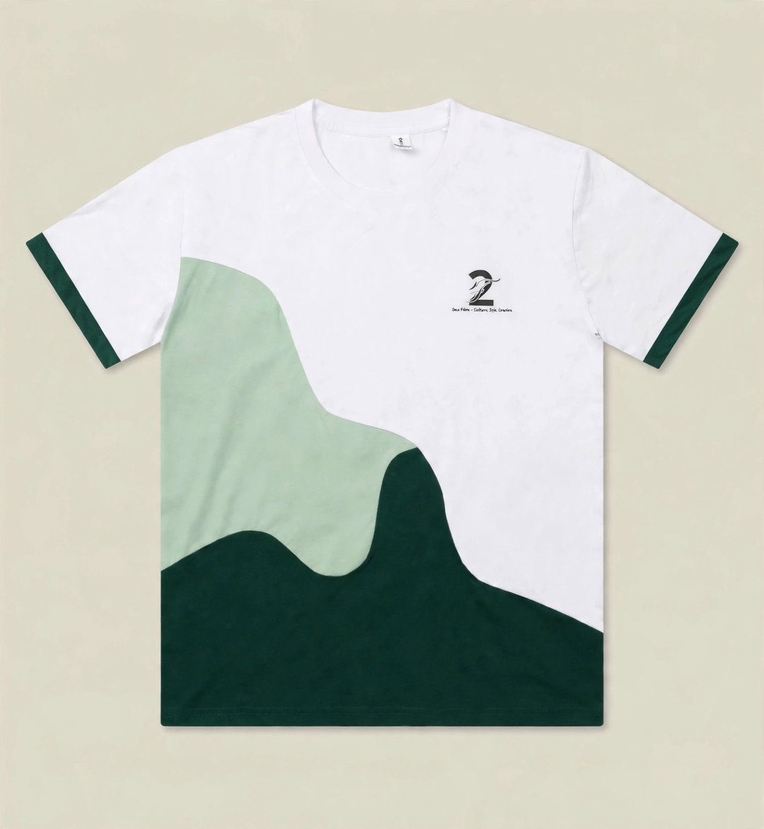 T-shirt Deux Frères – Blanc & Vert
