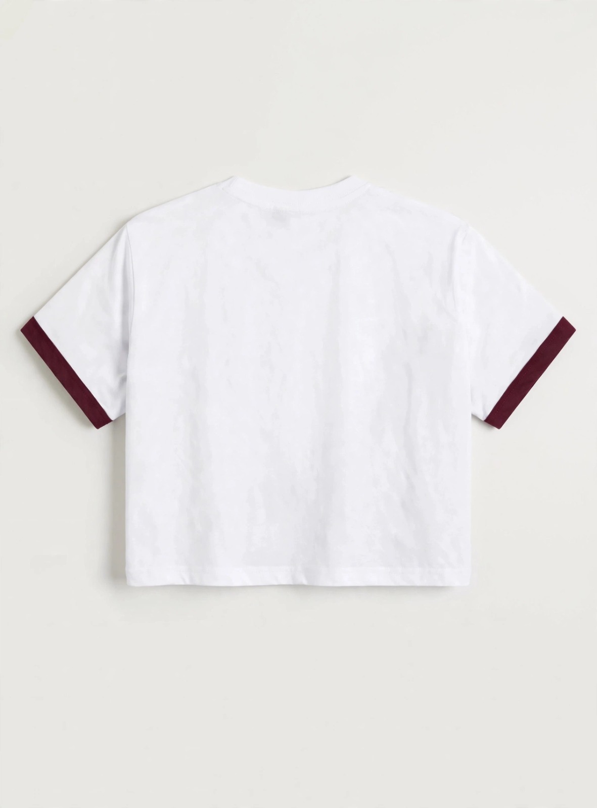 T-shirt Deux Frères – Blanc, Rose poudré & Bordeaux_1