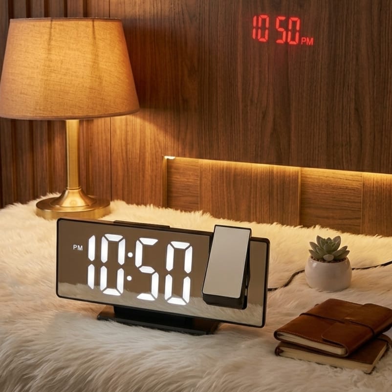 Horloge projecteur avec 2 alarme