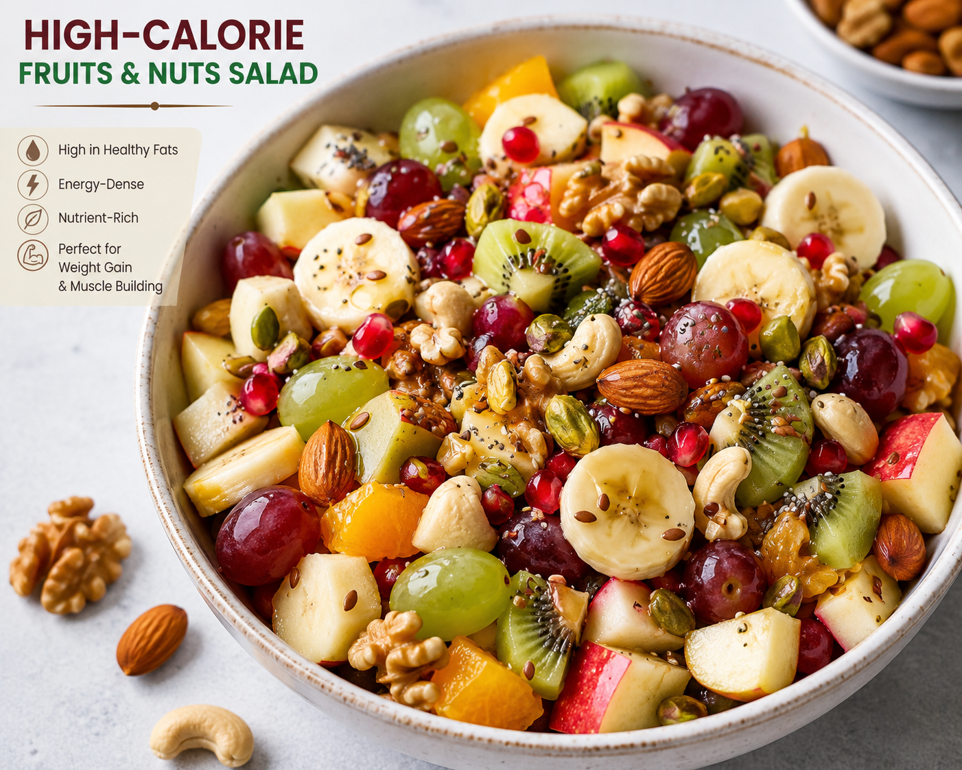 High -calorie Fruits and Nuts Salad_0