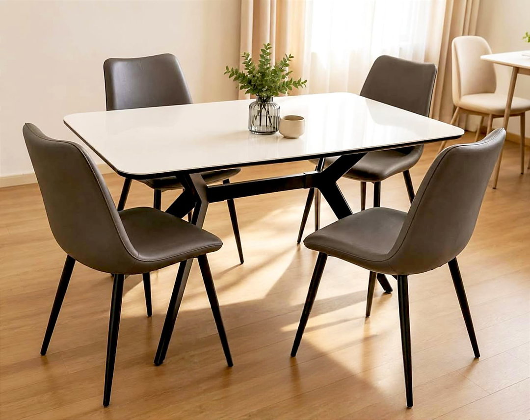 Ensemble Table et 4 chaise en cuir