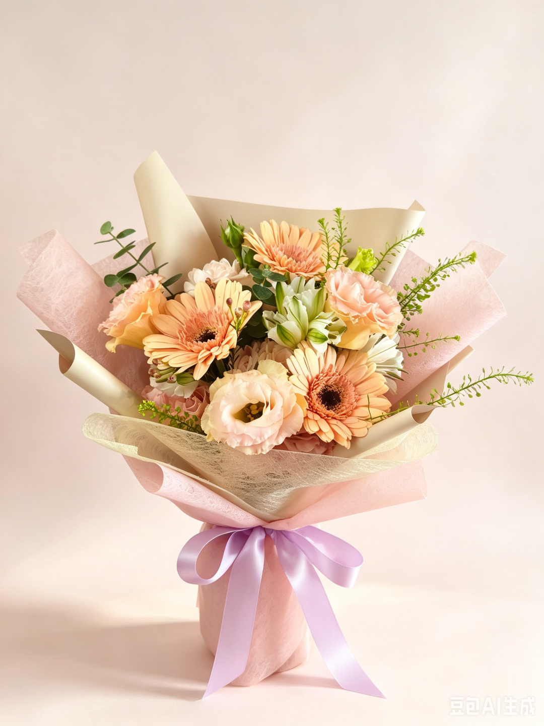 RF Blush Harmony (3 Peach Gerbera) - FB2603