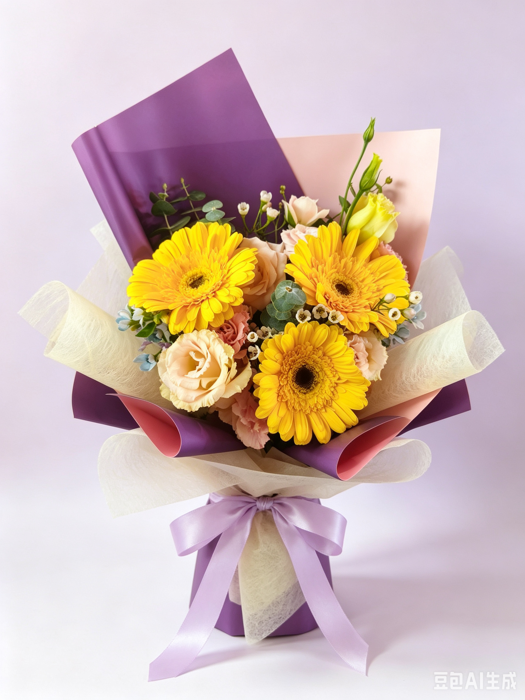 RF Golden Glow (3 Yellow Gerbera) - FB2602_1