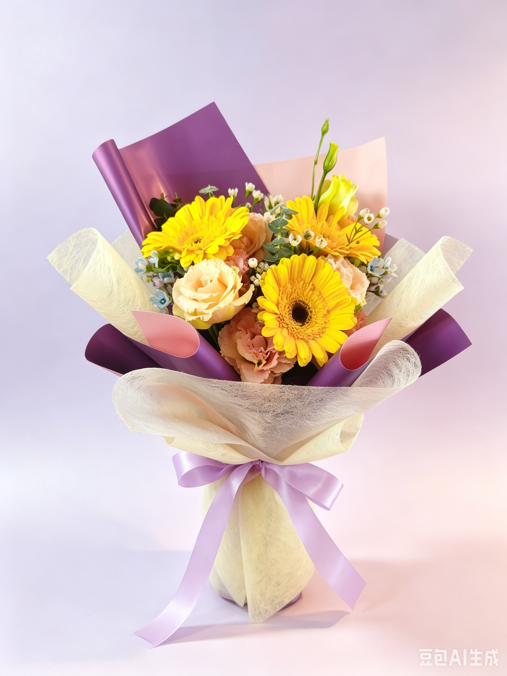 RF Golden Glow (3 Yellow Gerbera) - FB2602_0
