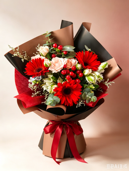 RF Crimson Radiance (3 Red Gerbera) - FB2601