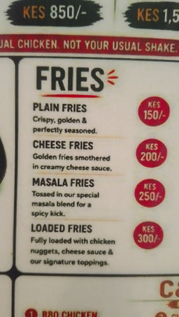 Plain fries 