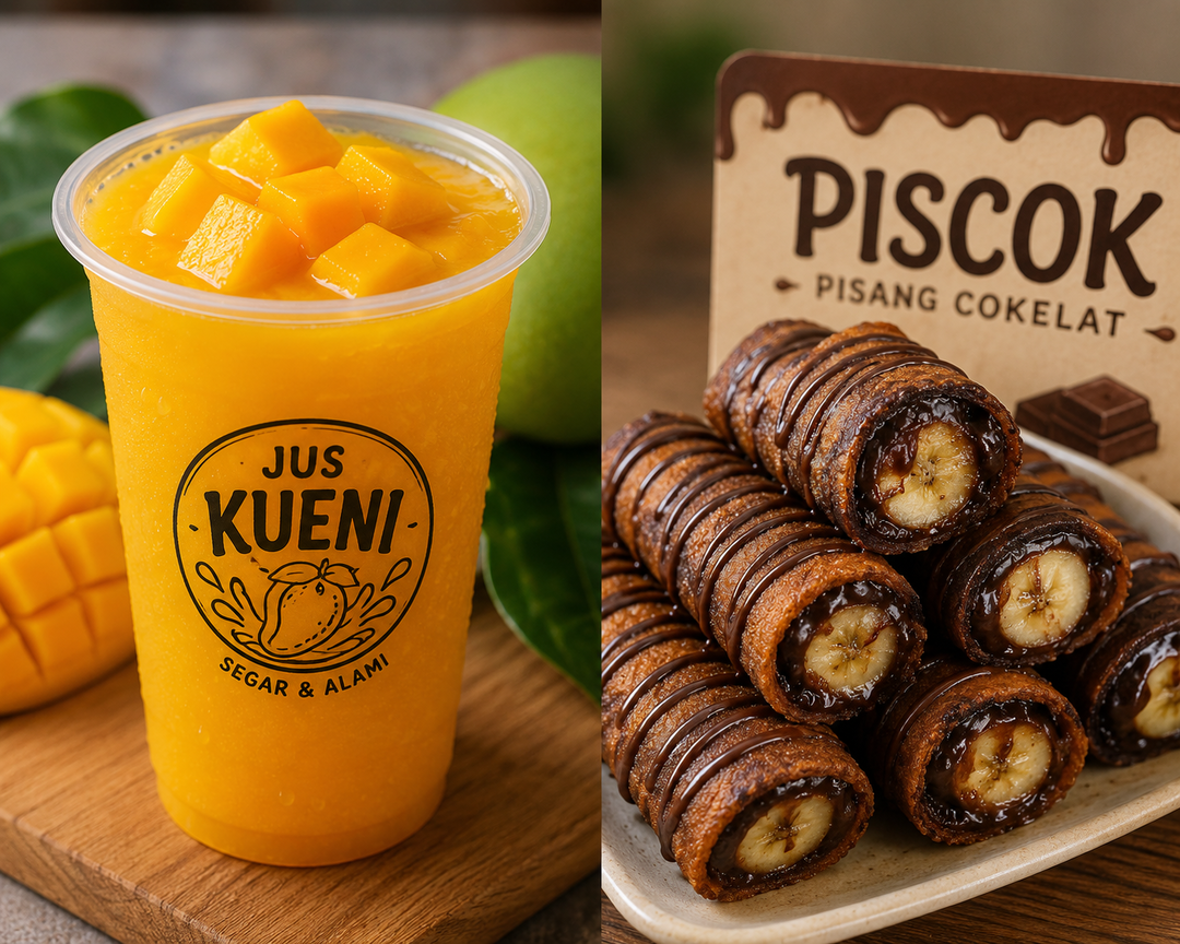 Jus kueni dan Piscok