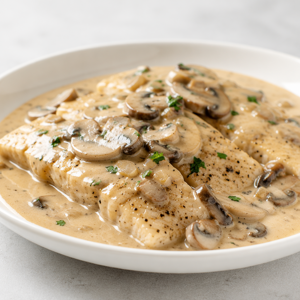Fish in Mushroom Sauce