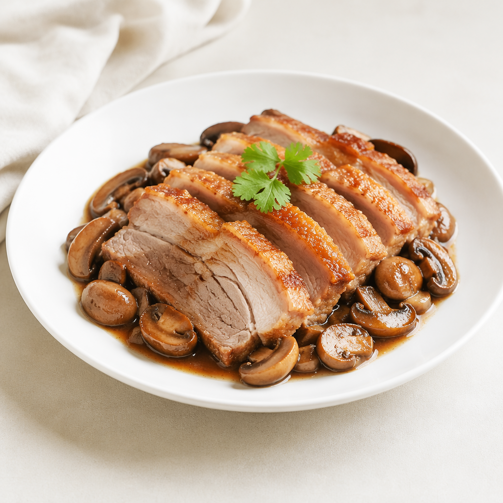 Roast Pork with Mushroom