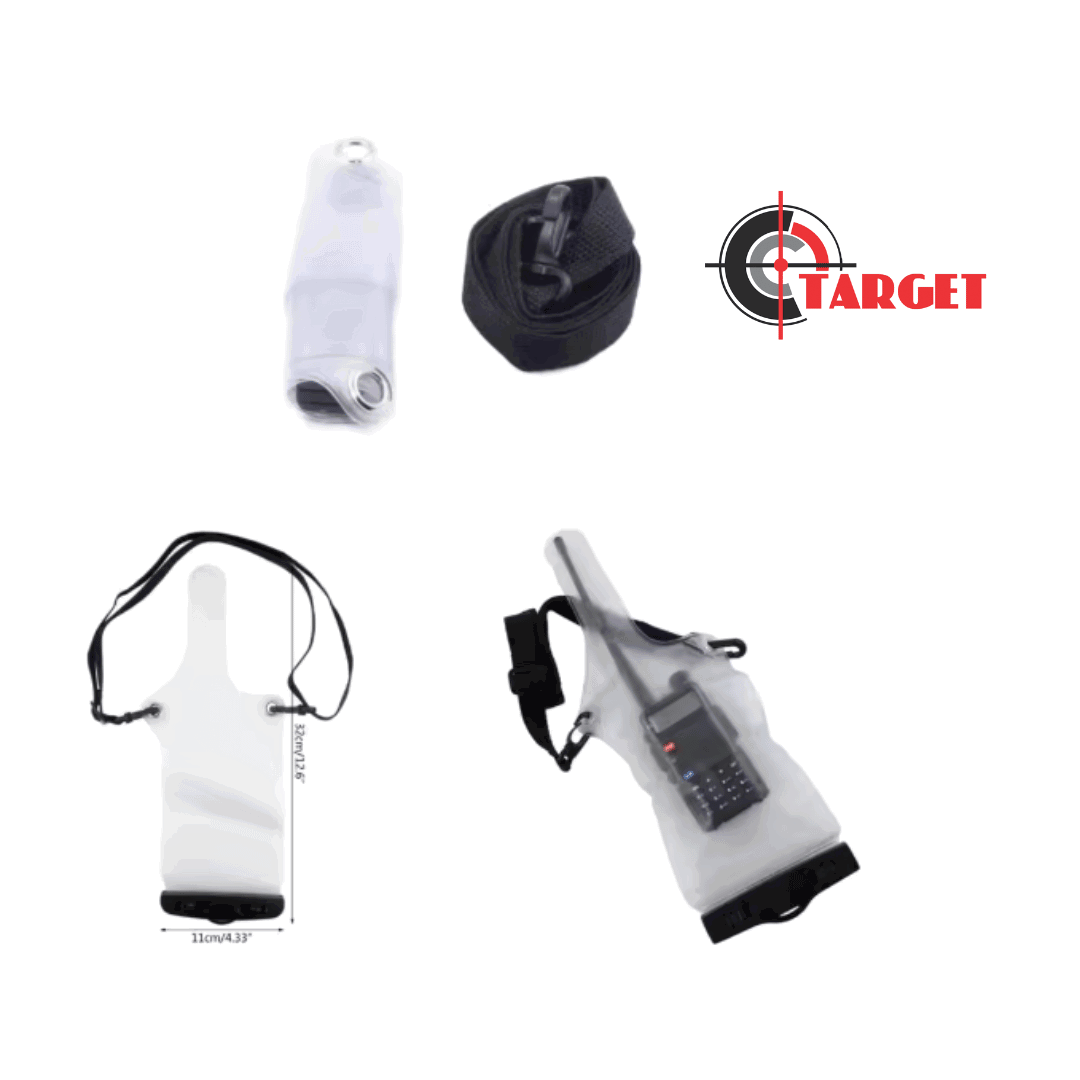 Walkie Talkie Case / Waterproof Bag with Straps Full Protector Cover_3