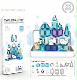 35-Piece Magnetic Building Tiles Set