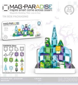 35-Piece Magnetic Building Tiles Set