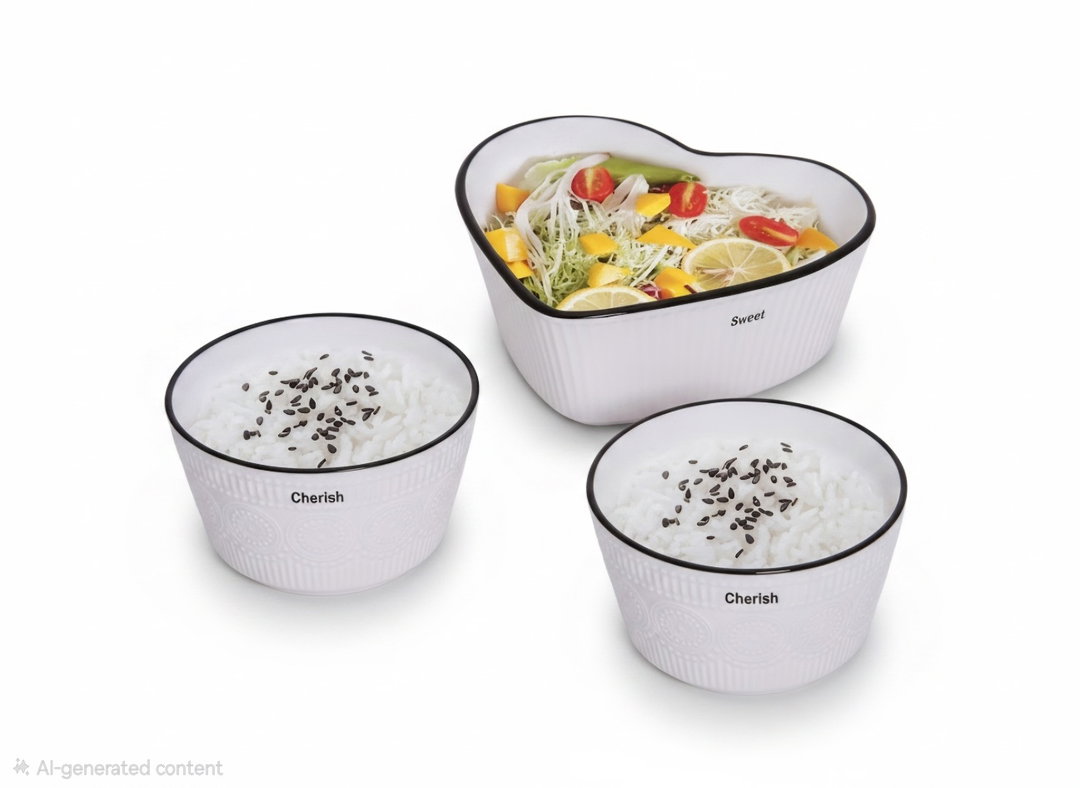 3 pcs porcelaine plates