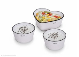 3 pcs porcelaine plates