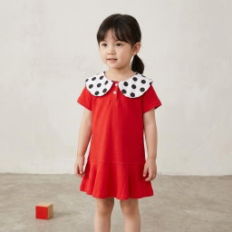 Baby Girls Dress   With Polka Dot