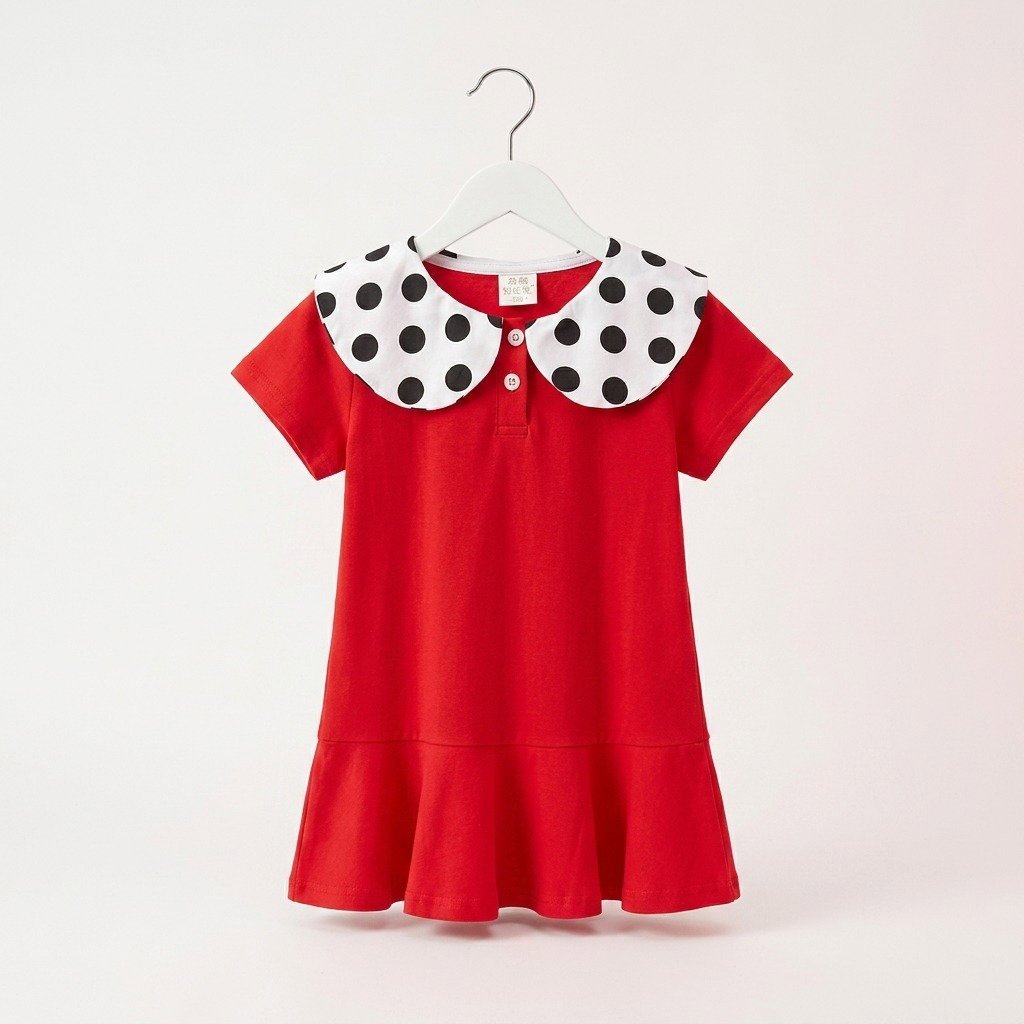 Baby Girls Dress   With Polka Dot_2