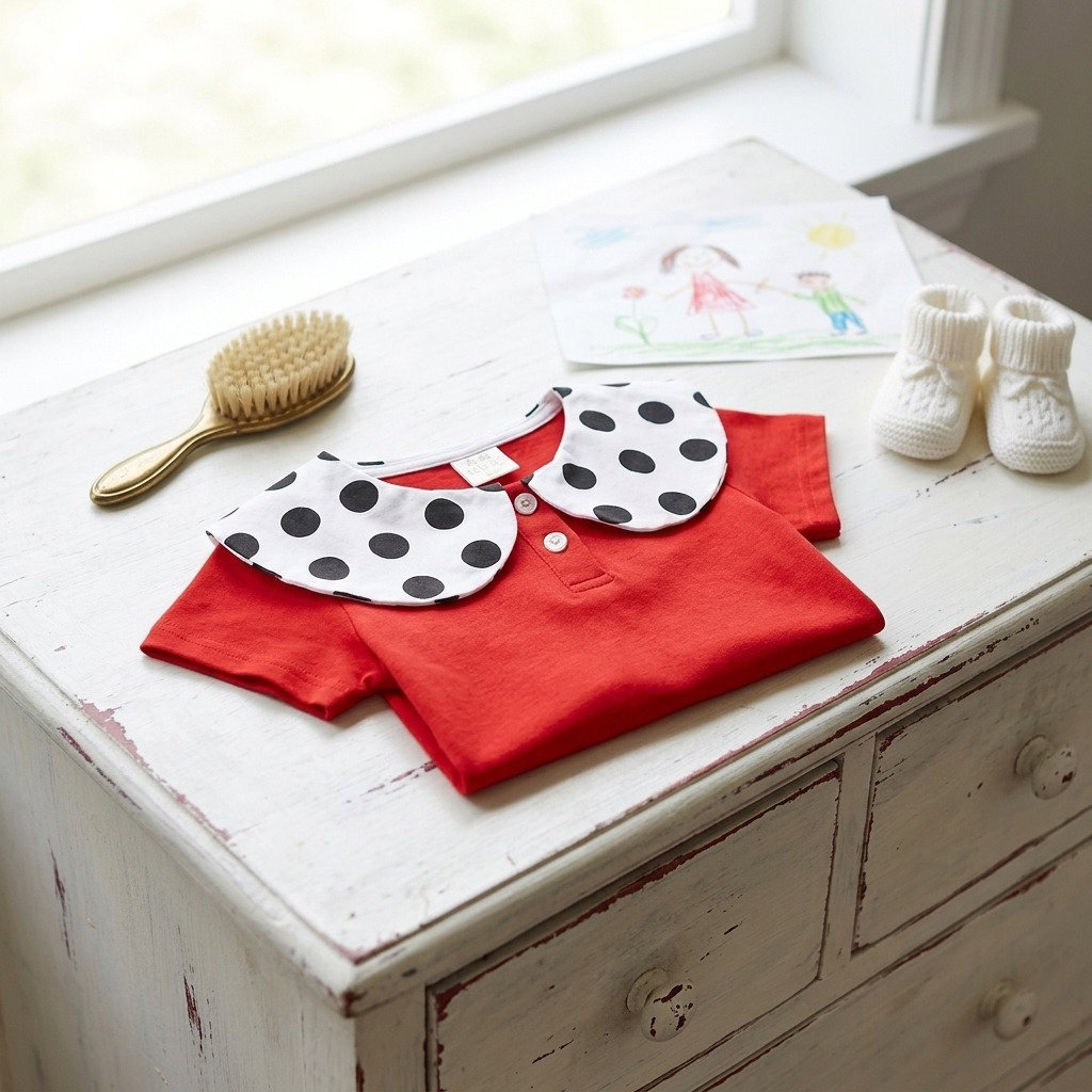 Baby Girls Dress   With Polka Dot_1