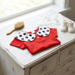 Baby Girls Dress   With Polka Dot