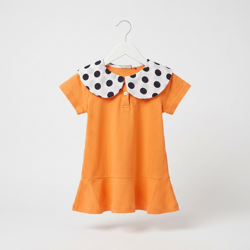 Baby Girls Dress   With Polka Dot_3