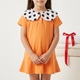 Baby Girls Dress   With Polka Dot