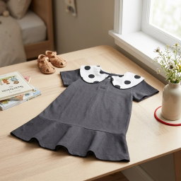 Baby Girls Dress   With Polka Dot