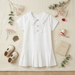 Baby Girls Dress (Plain White)
