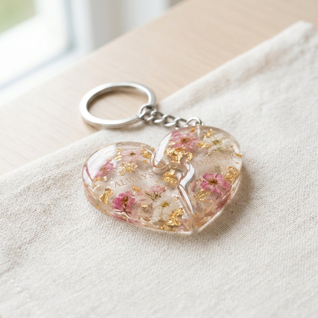 Heart Puzzle Keychain _1