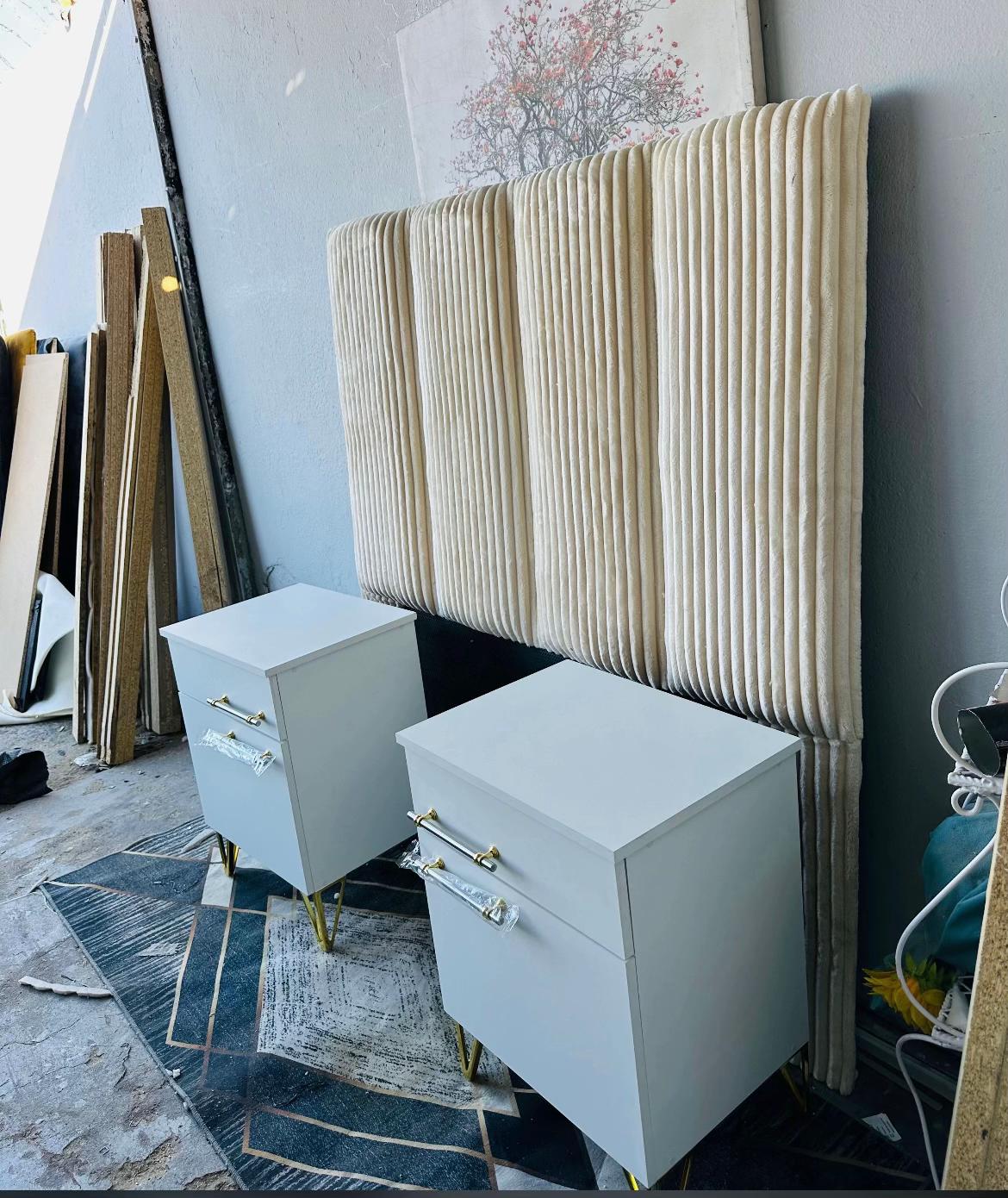 Headboard and pedestals for Double size_5