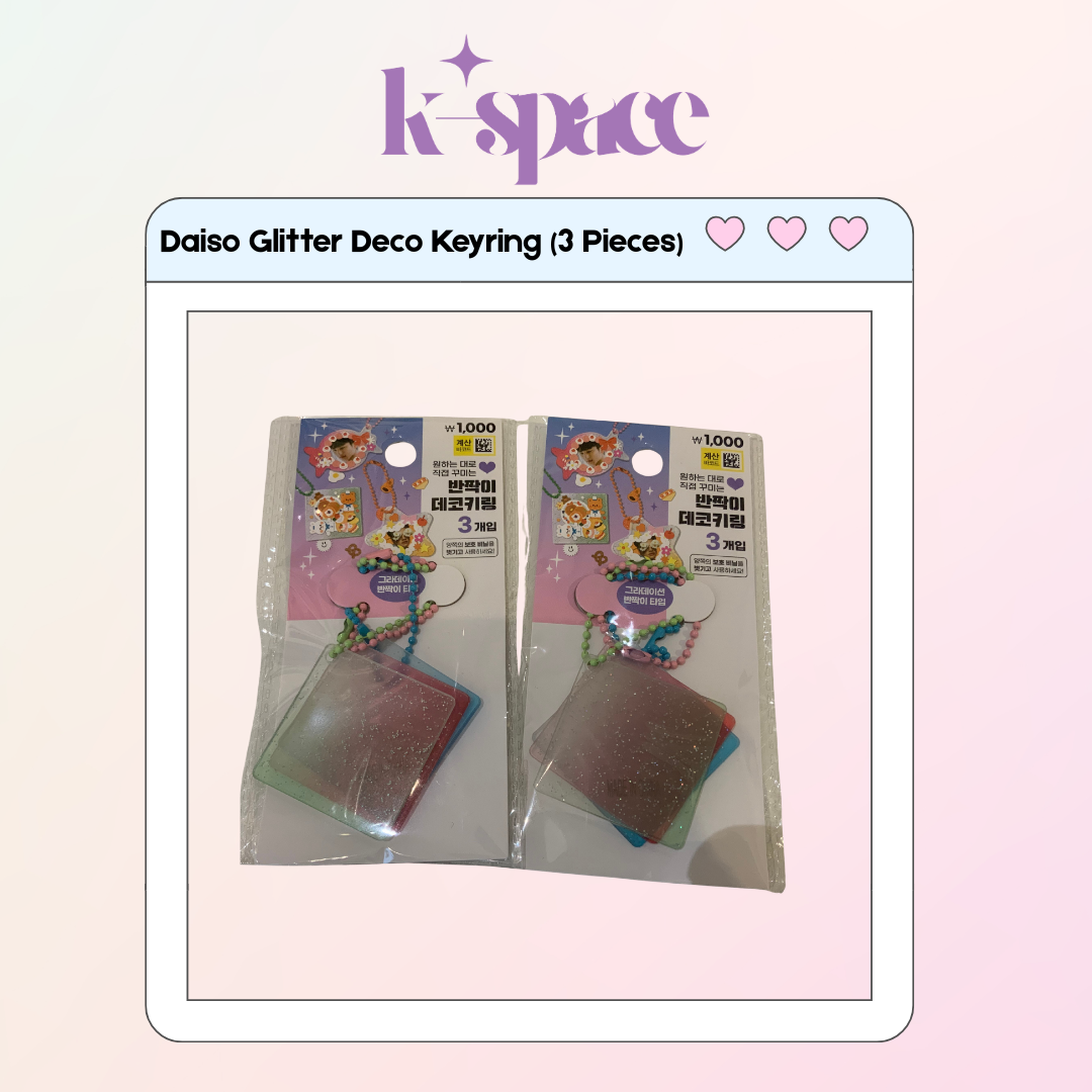 Daiso Glitter Deco Keyring (3 pieces)