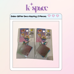 Daiso Glitter Deco Keyring (3 pieces)